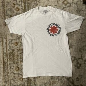 Red Hot Chili Peppers White Graphic Tee Unisex 100% Cotton Band Tee